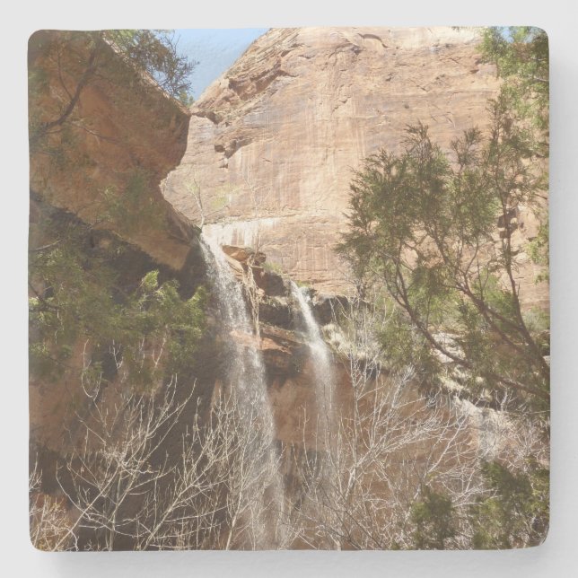 Emerald Pool Falls I aus dem Zion National Park Steinuntersetzer (Vorderseite)