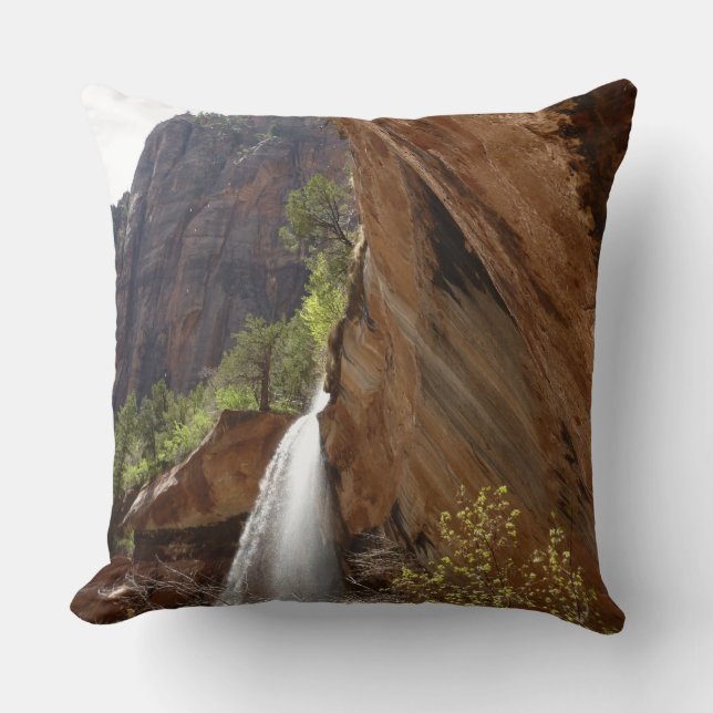 Emerald Pool Falls III von Zion National Park Kissen (Vorderseite)