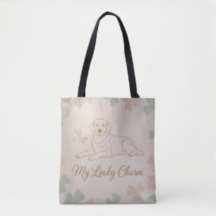 Emerald Pup Moderne Geometrische Golden Retriever Tasche