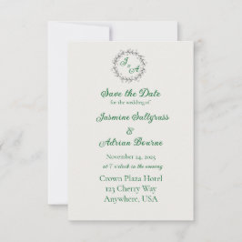 Emerald-Reben-Hochzeit Save The Date