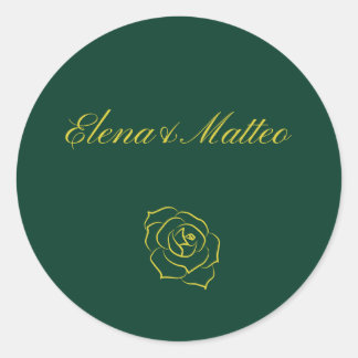 Emerald Romance wedding stickers 