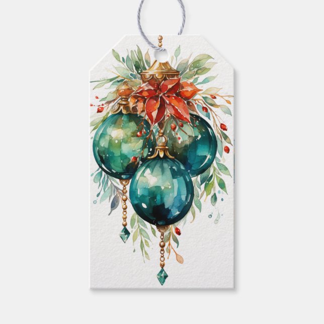 Emerald & Ruby Delights: Eine Fusion rot & grün Geschenkanhänger (Vorderseite)