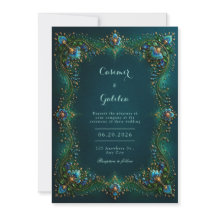 Emerald Sapphire Gilded Floral Wedding