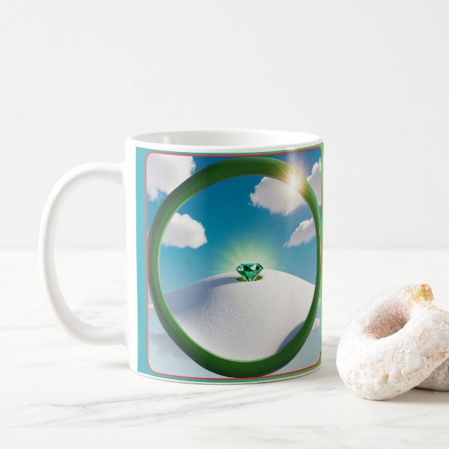 Emerald Serenity Mug (Avec donut)