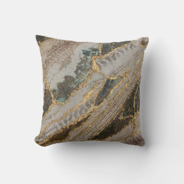 Emerald Snake Skin Throw Kissen Gold Animal Print