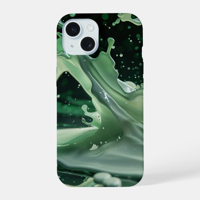 Emerald Splash Dynamics iPhone-Hülle iPhone 15 Hülle (Rückseite)