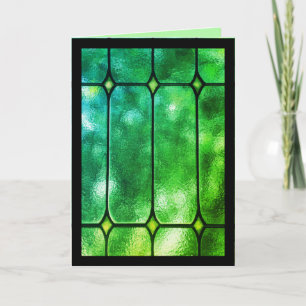 Emerald Stainglas Blank Grußkarte Karte