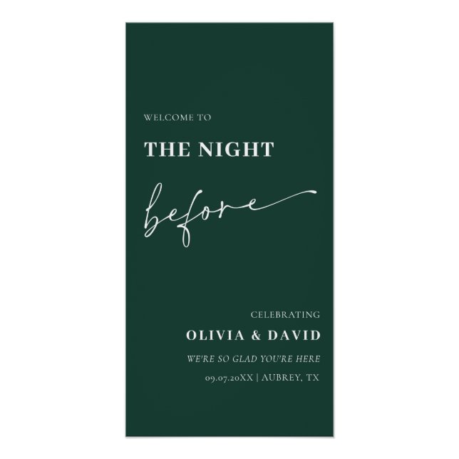 Emerald The Night Before Probe Dinner Unterschreib Poster (Vorderseite)