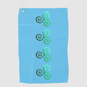 Emerald Triskele Altes keltisches Symbol Golfhandtuch