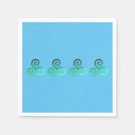 Emerald Triskele Altes keltisches Symbol Serviette