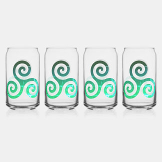 Emerald Triskele Altes keltisches Symbol Set Dosenglas
