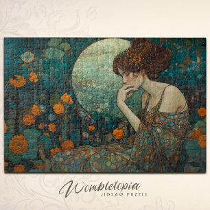 Emerald Twilight: Jugendstildame & florale Mosaik