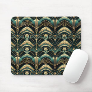 Emerald und Gold Art Deco Themed Mousepad