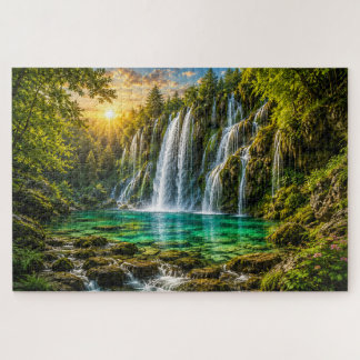 Emerald Wasserfall-Paradies-Puzzle