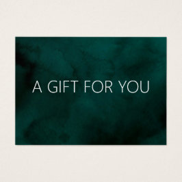 Emerald Watercolor Monogram Gift Card - Benutzerde