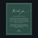 Emerald Wedding Dankeschön-Karte Flyer<br><div class="desc">Diese Karte zeichnet sich durch einen handgeschriebenen Schriftart und modernes minimalistisches Design aus. Ändern Sie einfach die Farben und bearbeiten Sie *most*, um den Bedürfnissen Ihrer Veranstaltung gerecht zu werden. Diese Einladung ist perfekt für Ihre zeitgenössische, industrielle oder böhmische Hochzeitsfeier. Das Haushaltspapier ist dünn! ***Upgrade für ein dickeres Papier. Umschläge...</div>