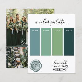 Emerald Wedding Farben Palette Karte 2023