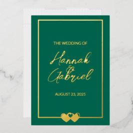 Emerald Wedding Foil Einladung