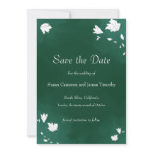 Emerald Wedding Watercolor Blumengestein Save the 