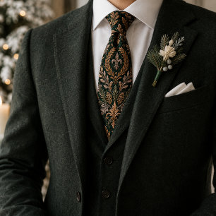 Emerald Winter Barock Luxus-Hochzeit Krawatte