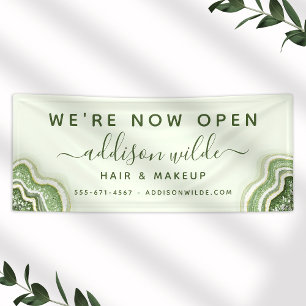 Emeraldgrüner Glitter-Achat-Geoden-Luxus-Business Banner
