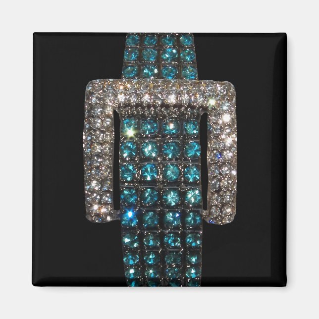 Emeralds und Diamonds Art Bling Bling Magnet (Vorne)