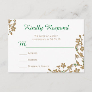 Émeraude et or épousant RSVP
