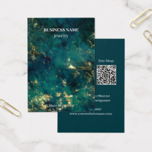 Émeraude moderne QR Code Bijoux Collier d'affaires