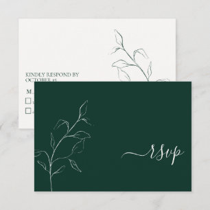 Émeraude moderne vert Script Botanique Pas de menu