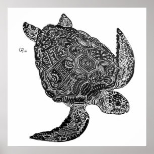 Emergen-Meerschildkröte-kundenspezifischer Poster