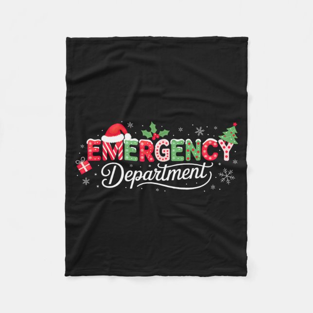 Emergency Department Christmas Santa Er  Fleecedecke (Vorderseite)