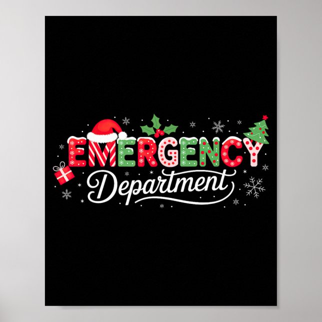 Emergency Department Christmas Santa Er  Poster (Vorne)