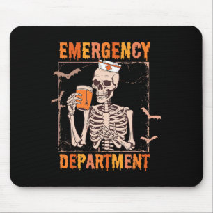 Emergency Department Halloween Nurse Emergency Roo Mousepad