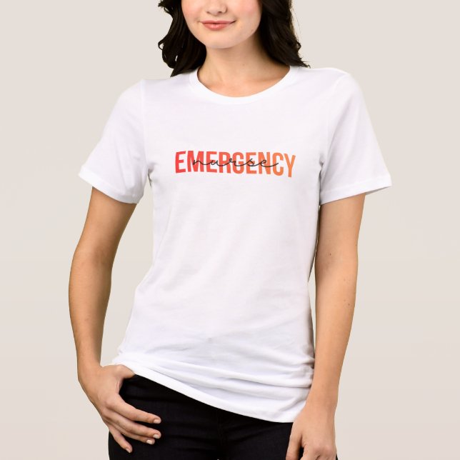 Emergency Nurse Tri-Blend Shirt (Vorderseite)