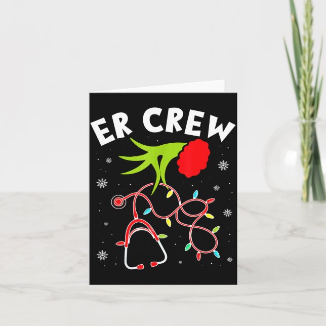 Emergency Room Christmas Er Crew Nurse Xmas Holida Karte (Vorderseite)