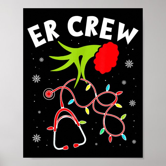 Emergency Room Christmas Er Crew Nurse Xmas Holida Poster (Vorne)