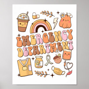 Emergency Room Er Rn Nurse Department Halloween Au Poster