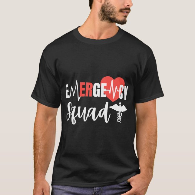 Emergency Squad ER Room Hospital für EMT Studieren T-Shirt (Vorderseite)