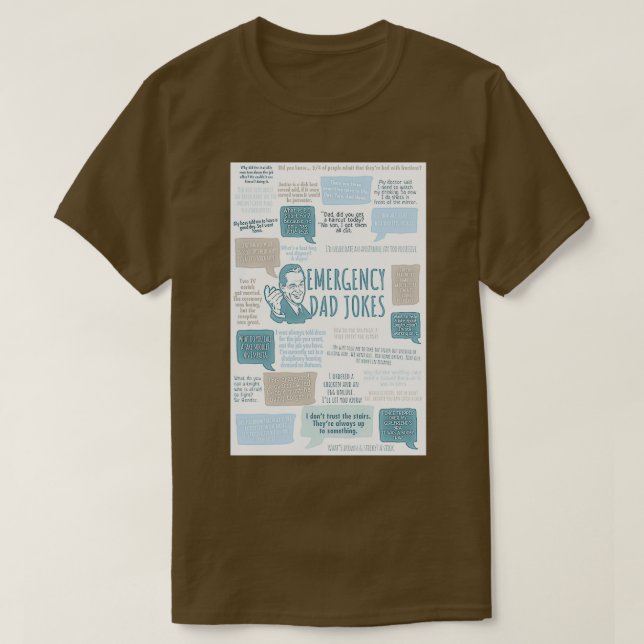 Emergency Vater Jokes Funny Vathers Day Card Greet T-Shirt (Design vorne)