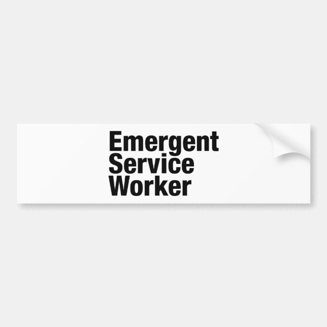 Emerging Service Worker Autoaufkleber (Vorne)