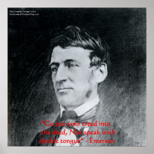 Emerson "Glaube in die Tat" Weisheitsposter Poster