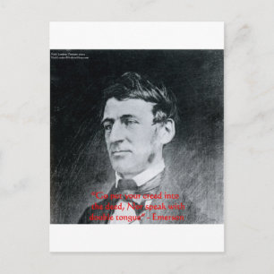 Emerson "Glube der Tat" Weisheitszitate Geschenke Postkarte