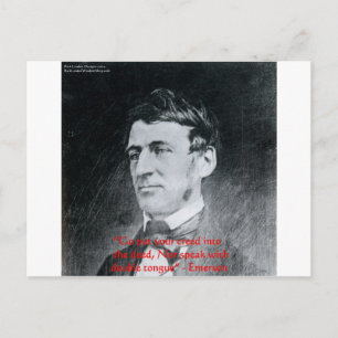Emerson "Glube Die Tat" Weisheitszitate Geschenke Postkarte