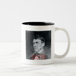 Emerson "Glube Tat" Weisheitszitate Geschenke Zweifarbige Tasse