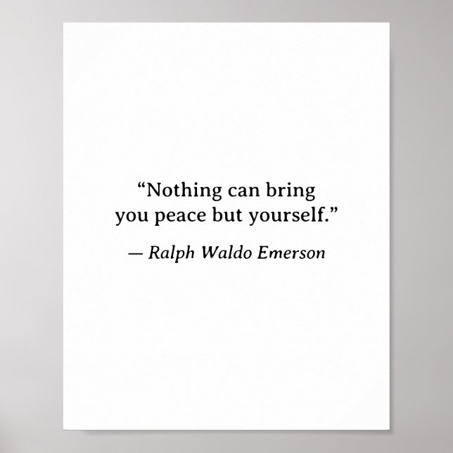 Emerson Inspirational Peace Wall Art Poster (Vorne)