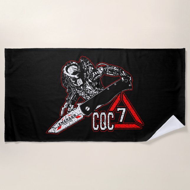 Emerson Knives CQC-7 Predator White Golf Handtuch (Vorderseite)