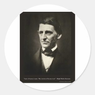 Emerson Liebe zur Schönheit ist Geschmack Liebe Zi Runder Aufkleber