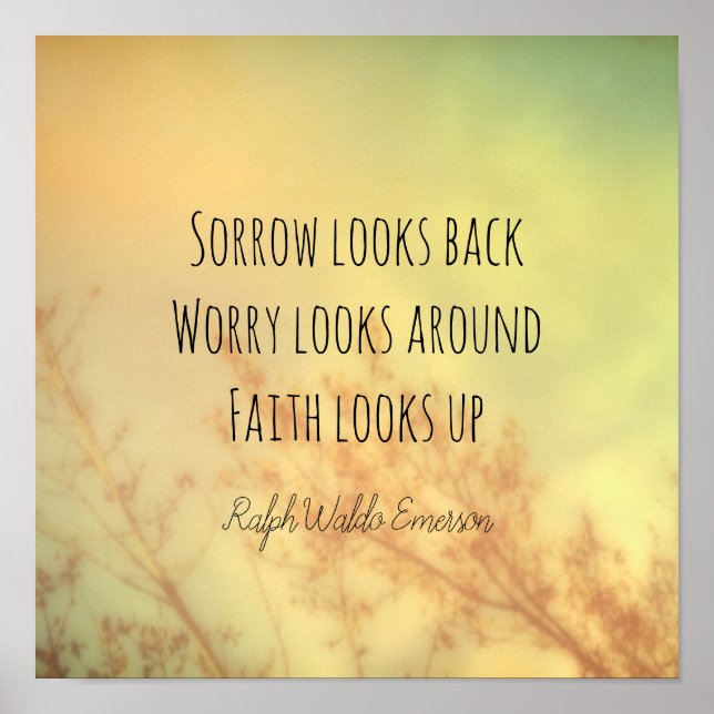 Emerson literarische inspirierende Zitatskunst Poster (Vorne)