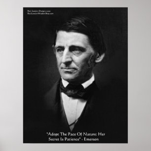 Emerson "Pace Of Nature" Weisheit Zitiert Poster