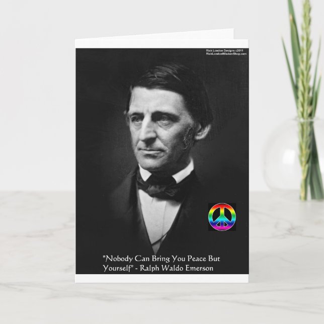 Emerson "Peace is In" - Weisheit - Zitate und T-Sh Karte (Vorderseite)